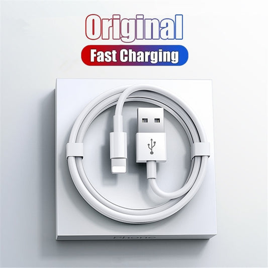 3m 2m 1m Original Lighting to USB Cable for iPhone 14 8 7 6S Plus 13 12 mini 11 Pro XS Max XR X SE Fast Charging USB Data Cable